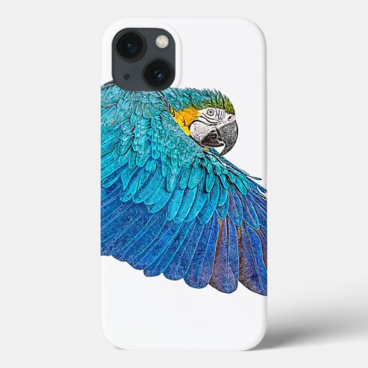 Flapping Blue and Yellow Macaw Case-Mate iPhone Case (Achterkant)
