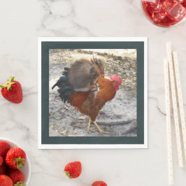Flapping Rooster Napkins Servet