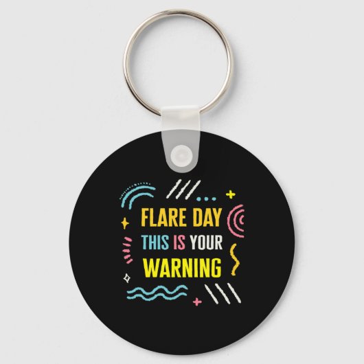 Flare Day Complex Regional Pain Syndroeness Sleutelhanger (Voorkant)