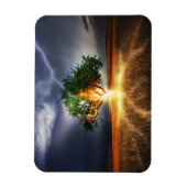 flash-845848 FANTASY LIGHTNING STRIKE TREE BACKGRO Magneet (Verticaal)