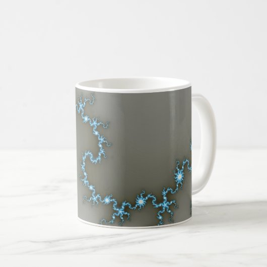 Flash bleu - Mug fractal (Devant droit)