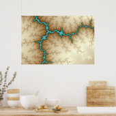 Flash Bleu - Poster Fractal (Cuisine)