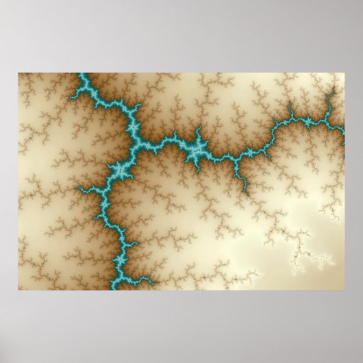 Flash Bleu - Poster Fractal (Devant)