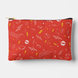 Flash Bliksem Icon en Doodle Patroon Etui
