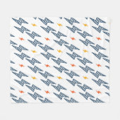Flash. Bliksembolt naadloos patroon. Achtergrond Fleece Deken (Voorkant (Horizontaal))