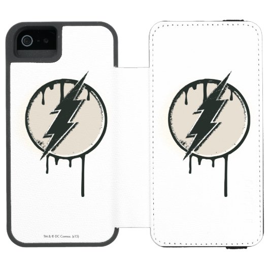 Flash Bolt Paint Grunge Incipio iPhone Portemonnee Hoesje (Agenda Open)
