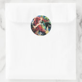 Flash- en Groene Lantern-paneel Ronde Sticker (Tas)