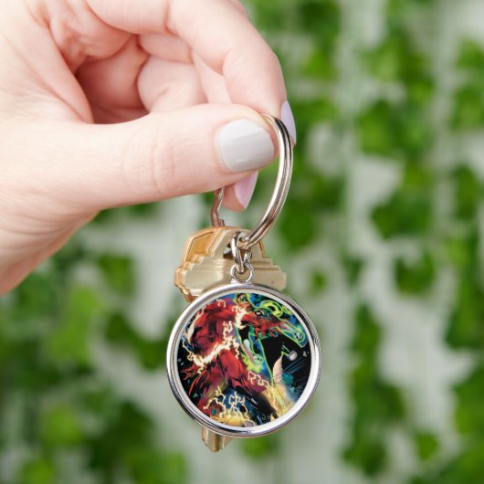 Flash- en Groene Lantern-paneel Sleutelhanger (Hand)