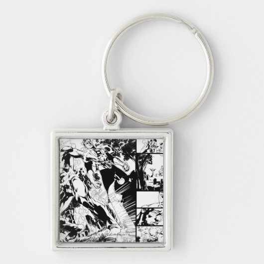 Flash- en Groene Lantern Panel 2 Sleutelhanger (Voorkant)