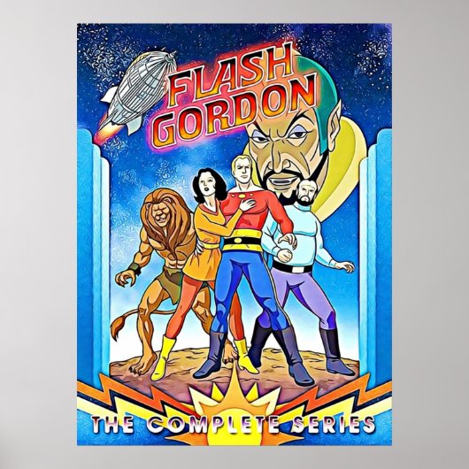 Flash Gordon Retro Fanart Poster (Voorkant)