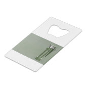 Flash granaat kredietkaart flessenopener (Voorkant Gekanteld)