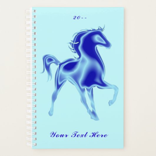 Flash Horse Planner met aangepaste tekst en jaar (Voorkant)