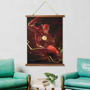 Flash-illustratie van oneindige crisis hangend wandkleed