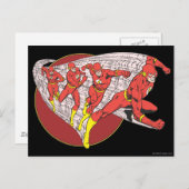 Flash in beweging briefkaart (Voorkant / Achterkant)