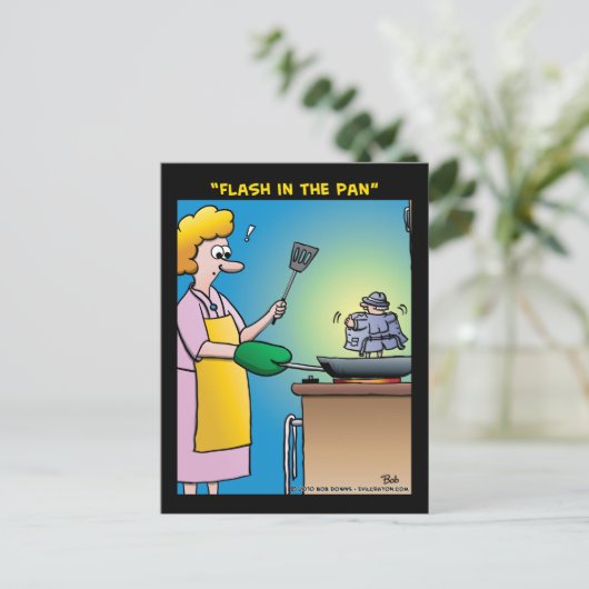 "Flash in de pan" Briefkaart (Staand voorkant)