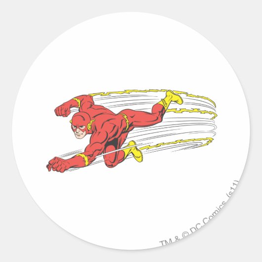 Flash Lunges links Ronde Sticker (Voorkant)