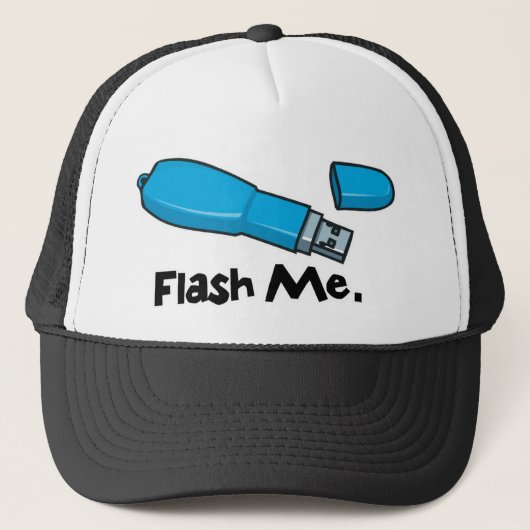 Flash-me Flash-schijfontwerp Trucker Pet (Voorkant)