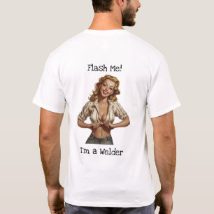 Flash Me Ik ben een Welder Mannen T-Shirt