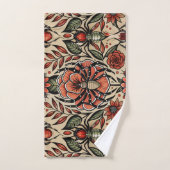 Flash Tattoo Spider Bloemen Aangepast Patroon Bad Handdoek (Handdoek)
