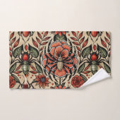 Flash Tattoo Spider Floral Motif personnalisé (Serviette à main)