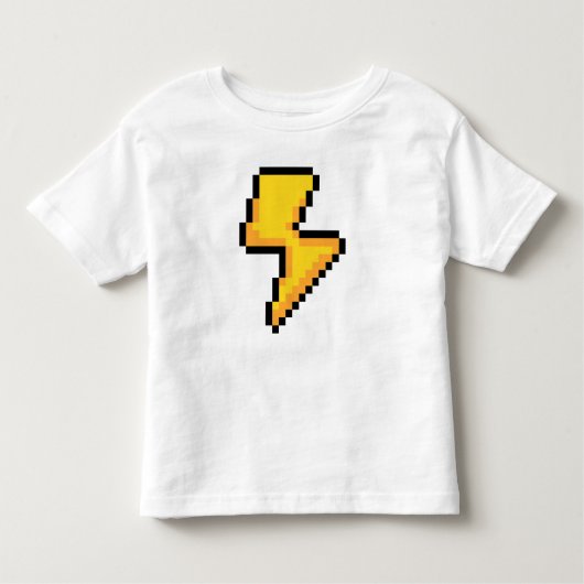 Flash! Verlichtingsbout Pixel Style nieuwheid T-sh Kinder Shirts (Voorkant)
