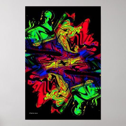 Flashback Modern Abstract Art Poster (Voorkant)