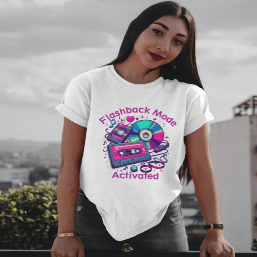 Flashback-modus: geactiveerd – Retro Music Lover T-shirt