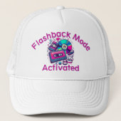 Flashback-modus: geactiveerd – Retro Music Lover Trucker Pet (Voorkant)