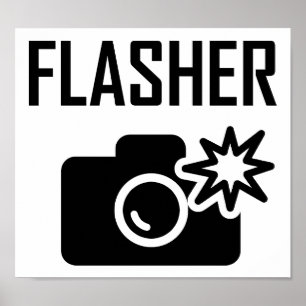 Flasher Grappige Poster