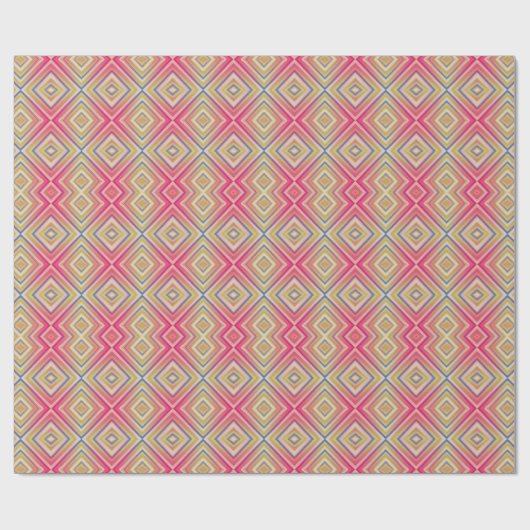 Flashes van Pinks Alternative Diamond Pattern Cadeaupapier (Vlak)