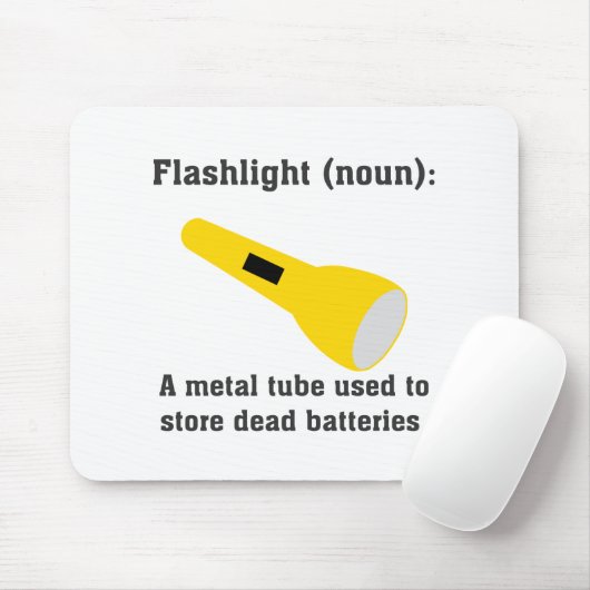 Flashlight definitie grappige t-shirts en meer. muismat (Met muis)