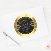 Flashy Dazzling Gold Black Étiquettes Ajouter un l (Enveloppe)