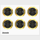 Flashy Dazzling Gold Black Étiquettes Ajouter un l (Feuille)
