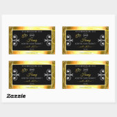 Flashy Dazzling Gold Black Étiquettes Ajouter un l (Feuille)