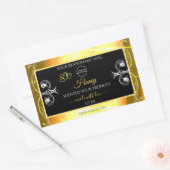 Flashy Dazzling Gold Black Étiquettes Ajouter un l (Enveloppe)