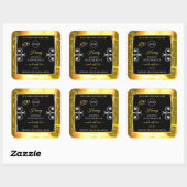 Flashy Dazzling Gold Black Étiquettes Ajouter un l (Feuille)