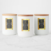 Flashy Dazzling Gold Black Étiquettes Ajouter un l (Bouteilles)