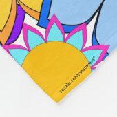 Flashy Flowers Fleece Blanket Deken (Hoek)