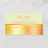 Flashy geel Sinaasappel Ombre Marble Pattern Trend Visitekaartje (Achterkant)