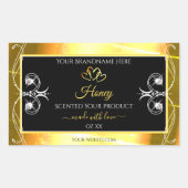 Flashy Gold Dazzling Product Labels diamanten Blac (Voorkant)