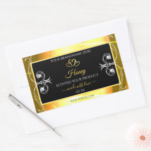 Flashy Gold Dazzling Product Labels diamanten Blac