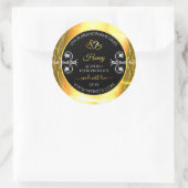 Flashy Gold Dazzling Product Labels diamanten Blac (Tas)
