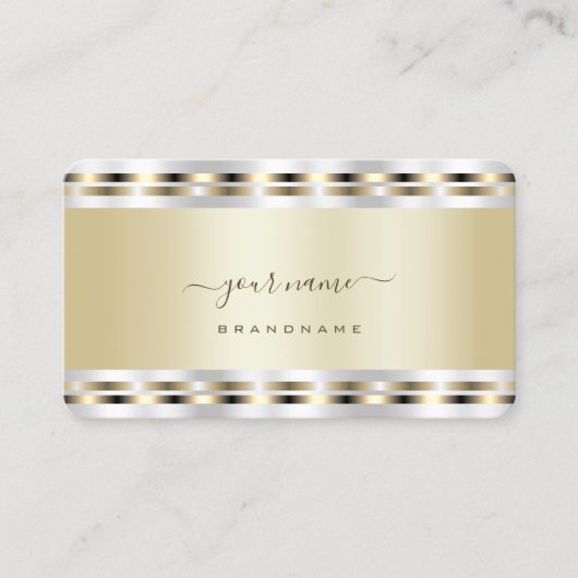 Flashy Gold en Silver Effects Professional Visitekaartje (Voorkant)