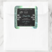 Flashy Light Blauwgroen Black Product Labels juwel (Tas)