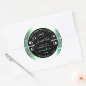 Flashy Light Blauwgroen Black Product Labels juwel (Envelop)