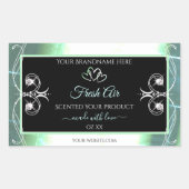 Flashy Light Blauwgroen en Black Product Labels ju (Voorkant)