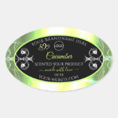 Flashy Light Green Black Product Label juwelen Log (Voorkant)