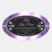 Flashy Light Paars Black Product Labels Diamonds (Voorkant)