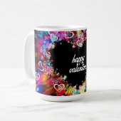 Flashy mignon Coeur Design Explosion café Mug (Devant gauche)