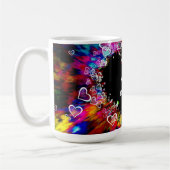 Flashy mignon Coeur Design Explosion café Mug (Gauche)